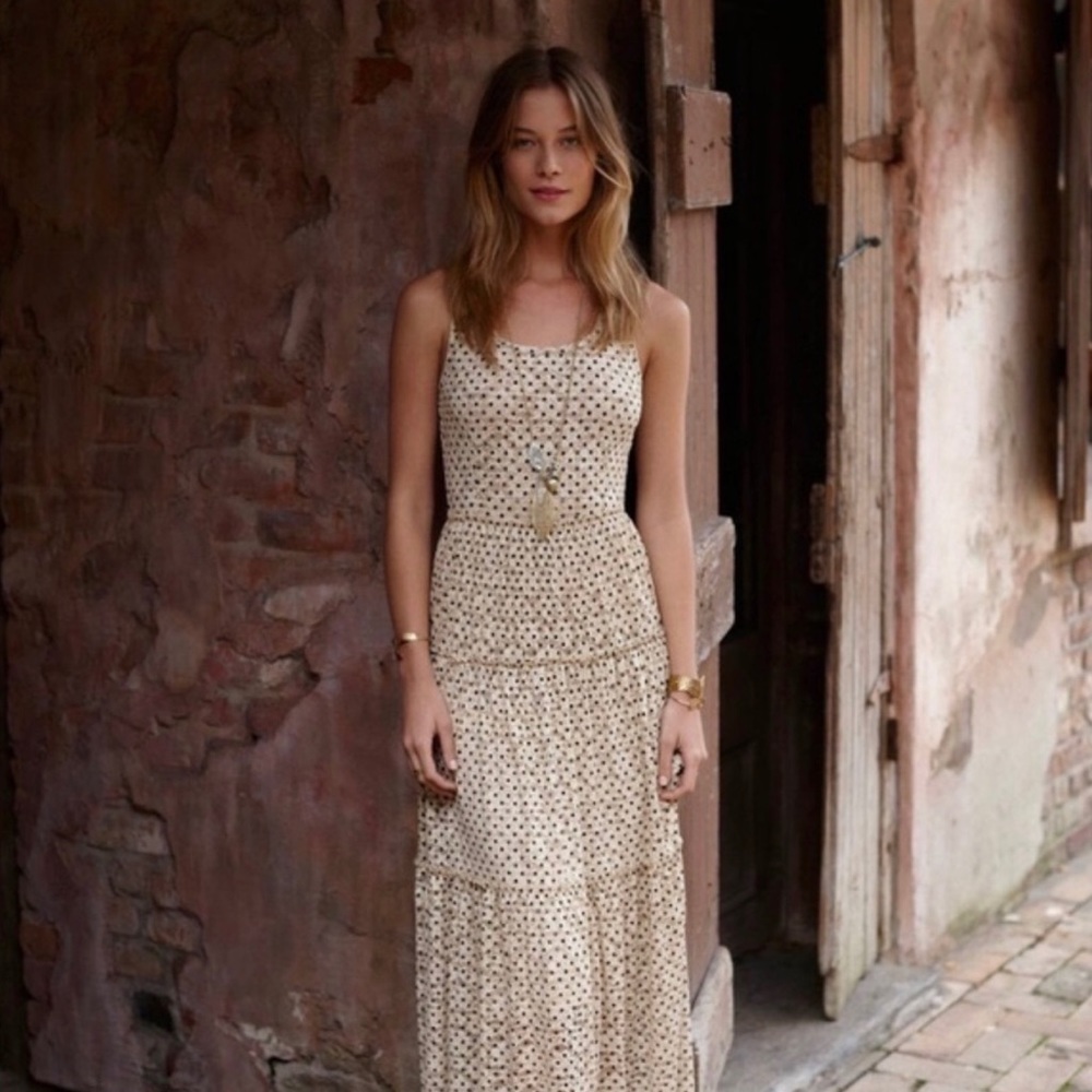 meadow rue polka dot maxi anthropologie size M